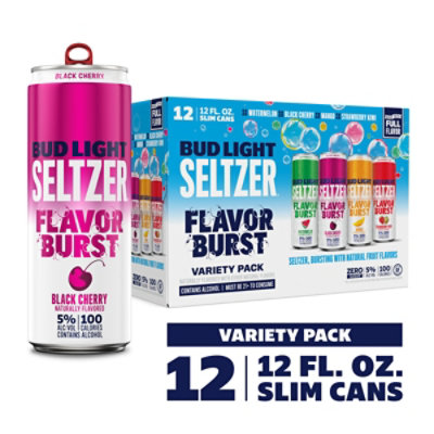 Bud Light Gluten Free Hard Seltzer Variety Pack Slim Cans - 12-12 Fl. Oz.