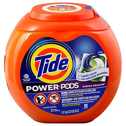 Tide Power PODS Liquid Laundry Detergent Pacs Hygienic Clean Spring Meadow - 21 Count - Image 3