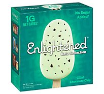 Enlightened Keto Collection Ice Cream Bars Mint Chocolate Chip - 4-3.75 Fl. Oz