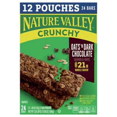 Nature Valley Granola Bars Crunchy Oats N Dark Chocolate - 12-1.49 Oz - Image 2