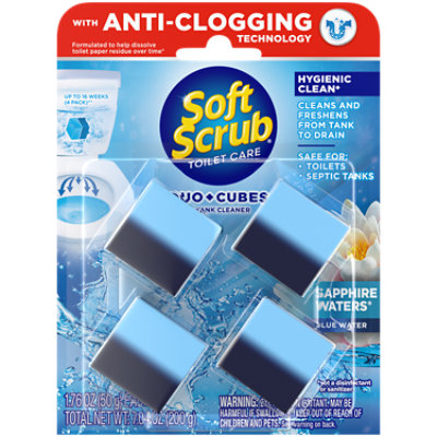 Soft Scrub Duo-Cubes Sapphire Waters In-Tank Toilet Bowl Cleaner - 4 Count - Image 1