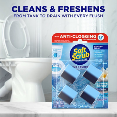 Soft Scrub Duo-Cubes Sapphire Waters In-Tank Toilet Bowl Cleaner - 4 Count - Image 7