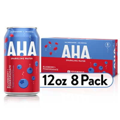 AHA Sparkling Water Blueberry Pomegranate - 8-12 Fl. Oz.