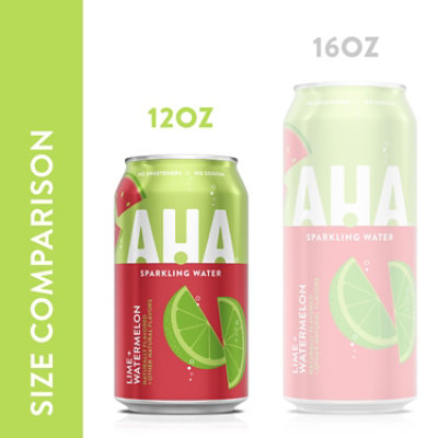 AHA Sparkling Water Lime Watermelon - 8-12 Fl. Oz. - Image 2