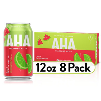 AHA Sparkling Water Lime Watermelon - 8-12 Fl. Oz. - Image 1