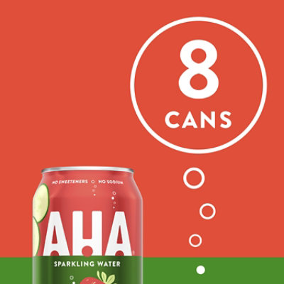 AHA Sparkling Water Strawberry Cucumber - 8-12 Fl. Oz. - Image 4