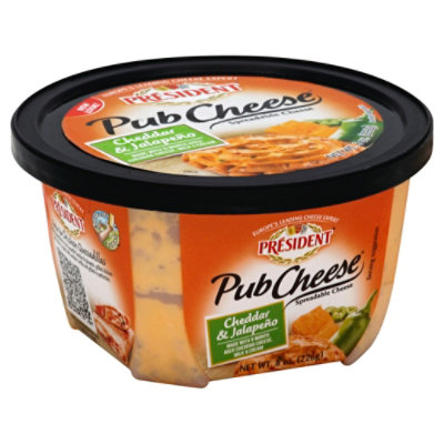 President Cheese Pub Chdr Jlpno - 8 Oz