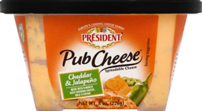 President Cheese Pub Chdr Jlpno - 8 Oz - Image 2