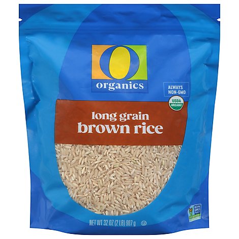 O Organics Rice Brown Long Grain - 32 Oz
