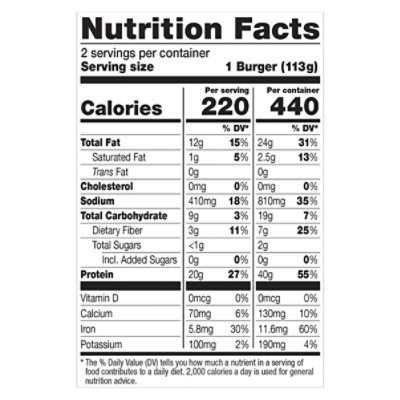 Dr. Praegers Burgers Perfect 2 Count - 8 Oz - Image 3