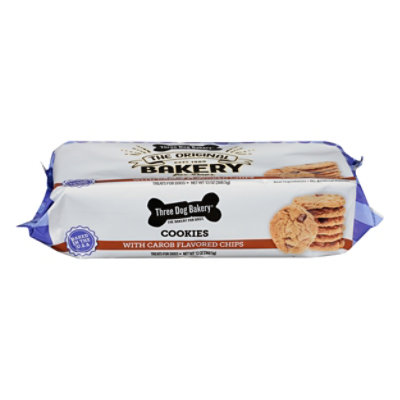 Three Dog Bakery Carob  Flavored Chips Dog Cookies - 13 Oz - Image 3