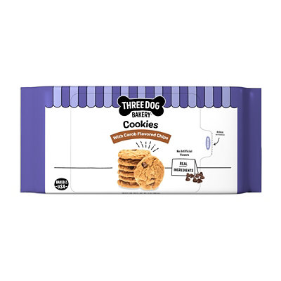 Three Dog Bakery Carob  Flavored Chips Dog Cookies - 13 Oz - Image 2