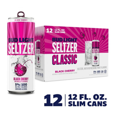 Bud Light Gluten Free Black Cherry Hard Seltzer Slim Cans - 12-12 Fl. Oz. - Image 1