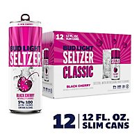 Bud Light Gluten Free Black Cherry Hard Seltzer Slim Cans - 12-12 Fl. Oz. - Image 1