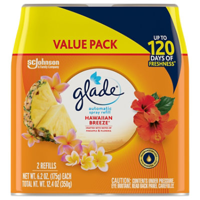 Glade Hawaiian Breeze Automatic Spray Air Freshener Refill - 2-6.2 Oz - Image 1