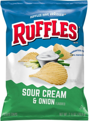 Ruffles Potato Chips Sour Cream And Onion - 2.5 Oz - Image 1