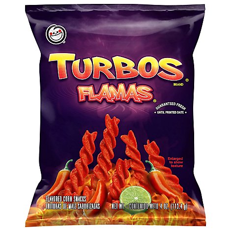 Sabritas Corn Snacks Turbos Flamas - 4 Oz