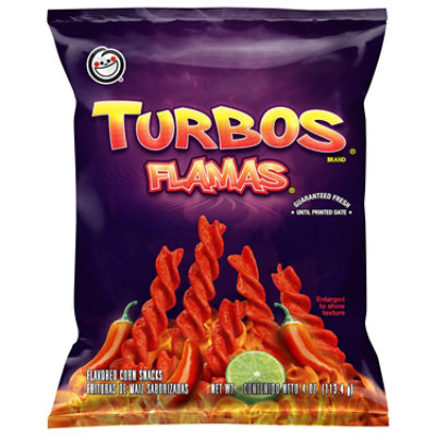 Sabritas Corn Snacks Turbos Flamas - 4 Oz