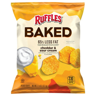 Ruffles Baked Potato Chips Cheddar & Sour Cream Flavored 1 - 1.875 Oz - Image 2