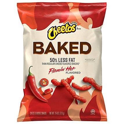 CHEETOS Baked Flamin Hot Cheese Flavored Snacks Plastic Bag - 2.75 Oz - Image 3