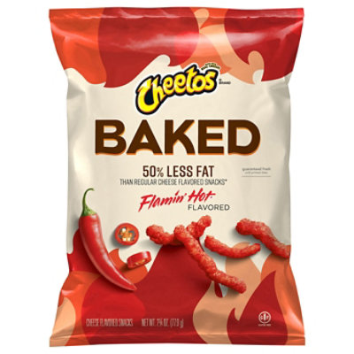 CHEETOS Baked Flamin Hot Cheese Flavored Snacks Plastic Bag - 2.75 Oz - Image 2