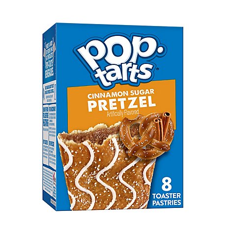 Pop-Tarts Pretzel Toaster Pastries Breakfast Foods Cinnamon Sugar Drizzle 8 Count - 13.5 Oz