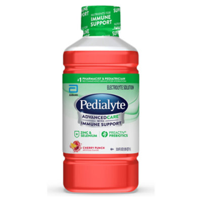 Pedialyte AdvancedCare Cherry Punch Electrolyte Solution In Ready To Drink Bottle - 1.05 Quart
