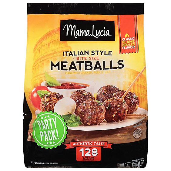 Mama Lucia Italian Meatballs Bite Size - 64 Oz