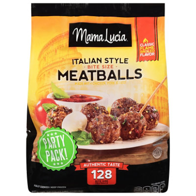 Mama Lucia Italian Meatballs Bite Size - 64 Oz - Albertsons