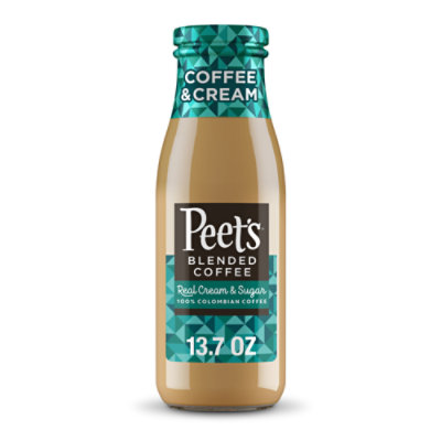 Peets Coffee and Cream Iced Coffee Bottle - 13.7 Fl. Oz.