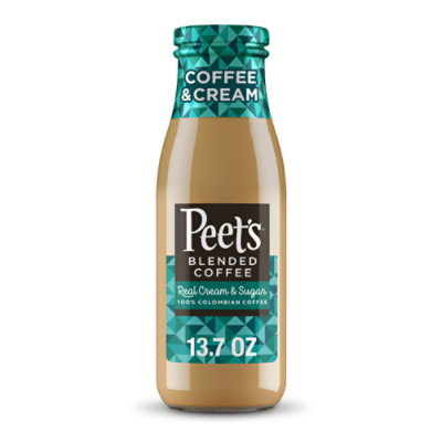 Peet's Coffee And Cream Blended Iced Coffee In Glass Bottle - 13.7 Fl. Oz. - Image 1