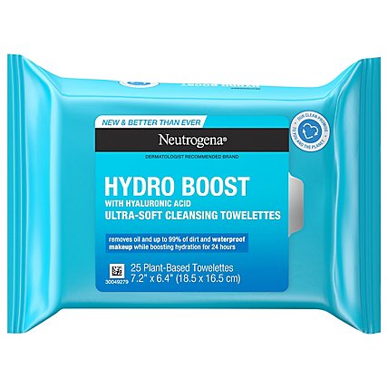 Neutrogena Hydroboost Facial Cleansing Wipes - 25 Count - Image 3