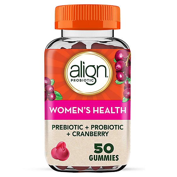 Align Womens Prebiotic + Probiotic Gummies Cranberry - 50 Count
