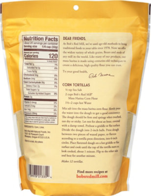 Bobs Red Mill Masa Harina Flour Corn Golden - 22 Oz - Image 5