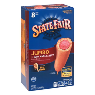 State Fair 100% Angus Beef Jumbo Corn Dogs - 32 Oz - Albertsons