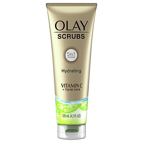 Olay Scrubs Hydrating 5in1 Clean With Vitamin C + Caviar Lime - 4.2 Fl. Oz.