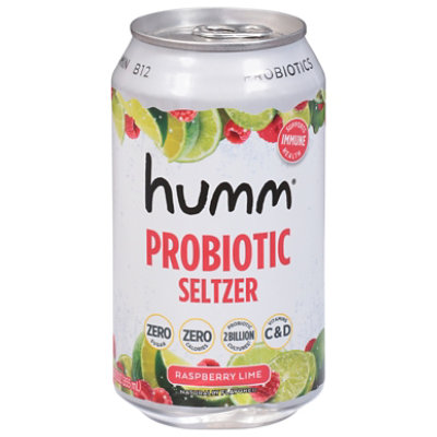 Humm Raspberry Lime Probiotic Seltzer - 12 FL. Oz. - Image 3