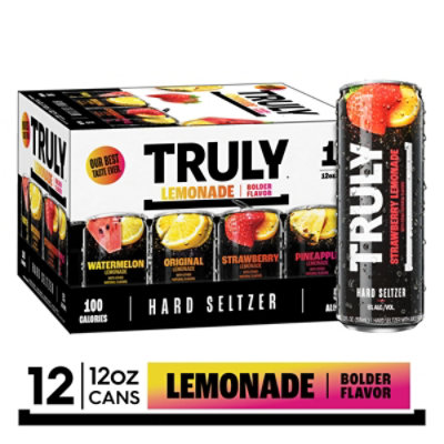 Truly Hard Seltzer Lemonade Variety Pack Spiked & Sparkling Water - 12-12 Fl. Oz.