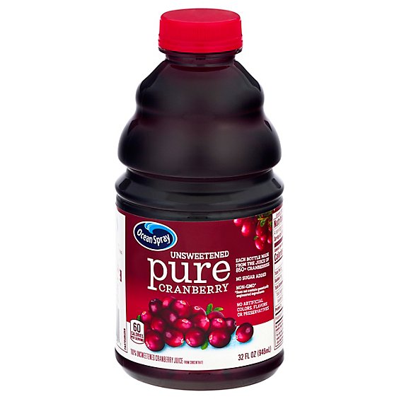 Ocean Spray Juice Pure Cranberry Unsweetened - 32 Fl. Oz.