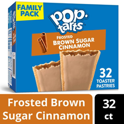Pop-Tarts Toaster Pastries Brown Sugar Cinnamon Breakfast Foods 32 Count - 3.38 Lb - Image 1