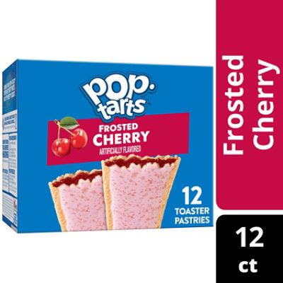 Pop-Tarts Toaster Pastries Frosted Cherry Breakfast Foods 12 Count - 20.3 Oz - Image 1