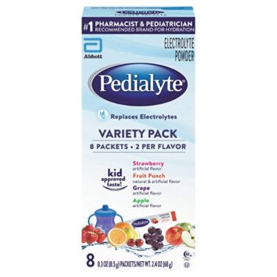 Pedialyte Electrolyte Powder Variety Single Serving Packets - 8 Count - Image 2