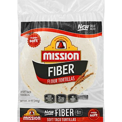 Mission Super Soft Fiber Tortillas - 14 Oz - Image 2