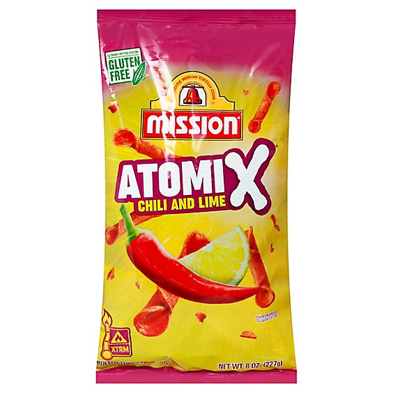 Mission Atomix Chili & Lime Tortilla Chips - 8 Oz