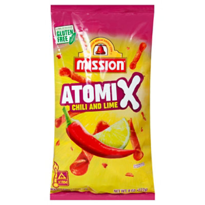 Mission Atomix Chili & Lime Tortilla Chips - 8 Oz