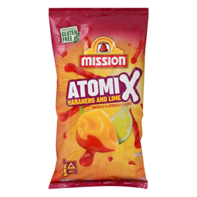 Mission Atomix Habanero & Lime Flavored Rolled Tortilla Chip - 8 Oz