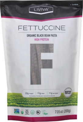 LIVIVA Organic Black Bean Fettuccine Pasta - 7 Oz - Image 2