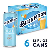 Blue Moon Light Sky Craft Beer Ale With Tangerine Peel 4% ABV Cans - 6-12 Fl. Oz. - Image 1
