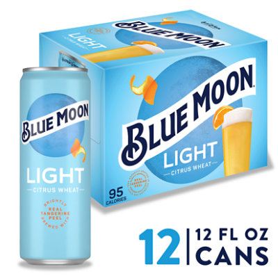 Blue Moon Light Craft Ale with Tangerine Peel Beer 4% ABV Cans - 12-12 Fl. Oz. - Image 1