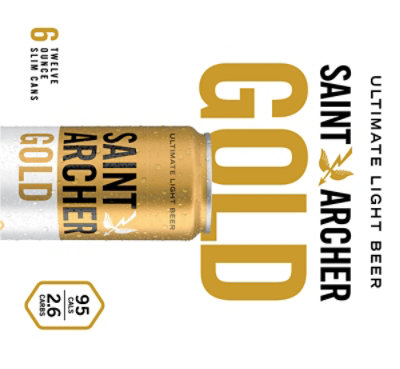 Saint Archer Gold Beer Lager Light 4.2% ABV Cans - 6-12 Fl. Oz. - Image 5